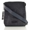 Taška přes rameno Katana z pevného textilu - černošedá