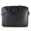 Dvoufochová manažerská kožená taška na notebook Katana - černá