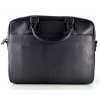 Dvoufochová manažerská kožená taška na notebook Katana - černá