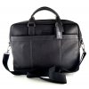 Jednofochová manažerská kožená taška na notebook Katana - černá