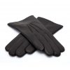 Klasické černé pánské kožené rukavice Bohemia Gloves