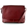 Klopnová kožená taška přes rameno Arwel- vínová