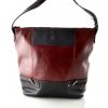 Černo červená kožená kabelka Arwel