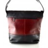Černo červená kožená kabelka Arwel