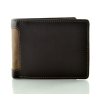 Tmavě hnědá pánská kožená peněženka