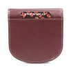 Vínová malá dámská kožená peněženka se zámečkem