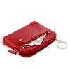 Kožená větší klíčenka Arwel - červená