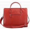 Dámská kožená manažerská taška Hexagona - červená