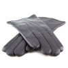 Klasické černé pánské kožené rukavice s podšívkou Bohemia Gloves