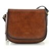 Klopnová kožená kabelka Katana - hnědá