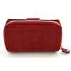 Kožená peněženka DD s přezkou - červená