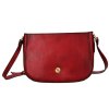 Klopnová kožená kabelka Katana - červená