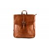 Koženkový batoh Melanie Paris - hnědý