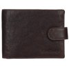 Tmavě hnědá kožená peněženka s přezkou SendiDesign