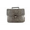 Koženková jednofochová aktovka Hexagona - šedý rustik