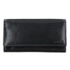 Černá podlouhlá kožená peněženka Lagen