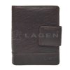 Kožená peněženka Lagen -tmavě hnědá