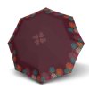 Dámský deštník Doppler Mini Fiber - vínový vzor lístky