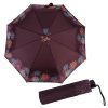 Dámský deštník Doppler Mini Fiber - vínový vzor lístky