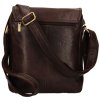 Kožená klopnová taška přes rameno Sendi Design - tmavě hnědá