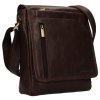 Kožená klopnová taška přes rameno Sendi Design - tmavě hnědá
