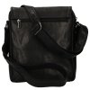 Kožená klopnová taška přes rameno Sendi Design - černá