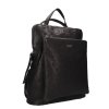 Kožený kabelkobatůžek Lagen - černý