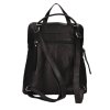 Kožený kabelkobatůžek Lagen - černý