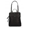 Kožený kabelkobatůžek Lagen - černý