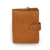 Kožená peněženka Arwel s přezkou - světle hnědá