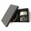 Dárkový set s tmavě hnědým koženým opaskem 115 cm - Penny Belts