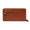 Kožená penálová peněženka Arwel - hnědá
