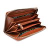 Kožená penálová peněženka Arwel - hnědá
