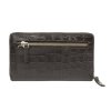 Kožená kroko penálová peněženka Arwel - černá