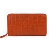 Kožená kroko penálová peněženka Arwel - oranžová