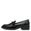 Elegantní černé lakované mokasíny Tamaris