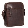 Kožená taška přes rameno Mustang  - tmavě hnědá