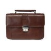 Hnědá pánská kožená dokladová etue s popruhem Arwel