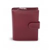 Kožená peněženka Arwel s přezkou - vínová