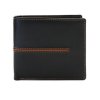 Kožená pánská peněženka ARWEL - černá s hnědým proužkem