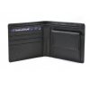 Kožená pánská peněženka ARWEL - černá s šedým proužkem