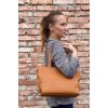 Velká shopper ELEGA na rameno Casual koňak/zlato