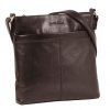 Kožená taška přes rameno Justified - tmavě hnědá