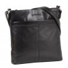 Kožená taška přes rameno Justified - černá