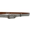 Dámský kožený opasek stříbrný metal- Penny Belts 90 cm