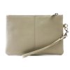 Kožená etue s poutkem Arwel - šedobéžová