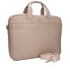 Kožená business taška Lagen  - béžová