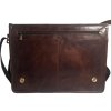 Kožená klopnová taška SendiDesign - tmavě hnědá