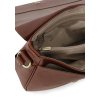 Klopnová kabelka kožená Hexagona - hnědá