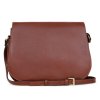 Klopnová kabelka kožená Hexagona - hnědá